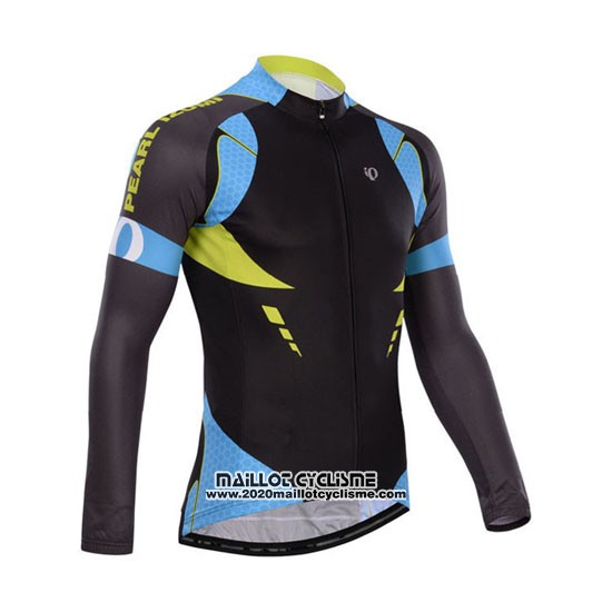 2014 Maillot Ciclismo Pearl Izumi Noir et Azur Manches Longues et Cuissard